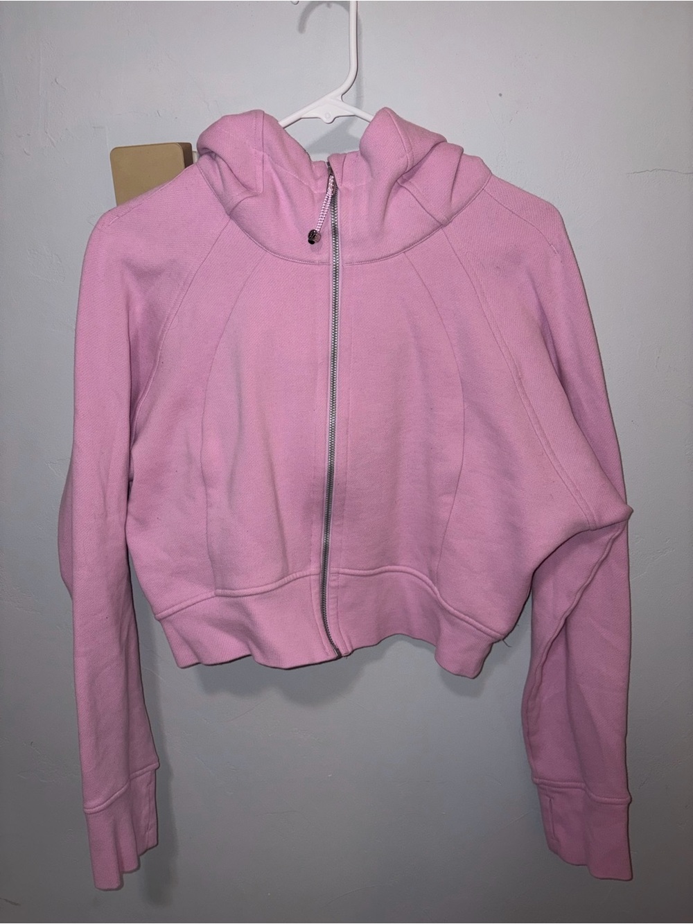 lululemon athletica Light Pink Cropped Zip Hoodie Jacket